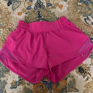 Lululemon pink hotty hot shorts